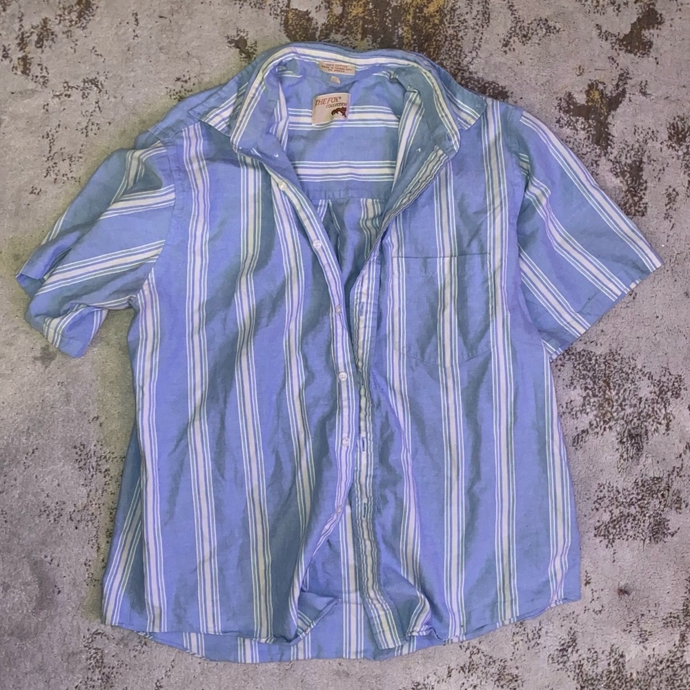 Light Blue Striped Polo